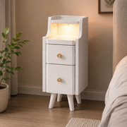 AQIMUELE Wood Nightstand, with 2 Drawers