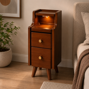 AQIMUELE Wood Nightstand, with 2 Drawers