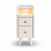 AQIMUELE Wood Nightstand, with 2 Drawers
