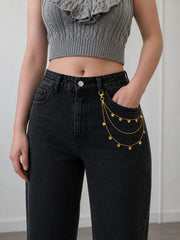 Golden Butterfly Layered Jeans Chain