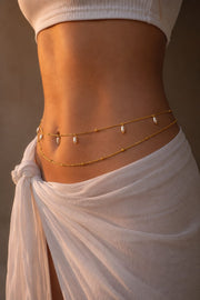 Golden Pearl Layered Waist Chain