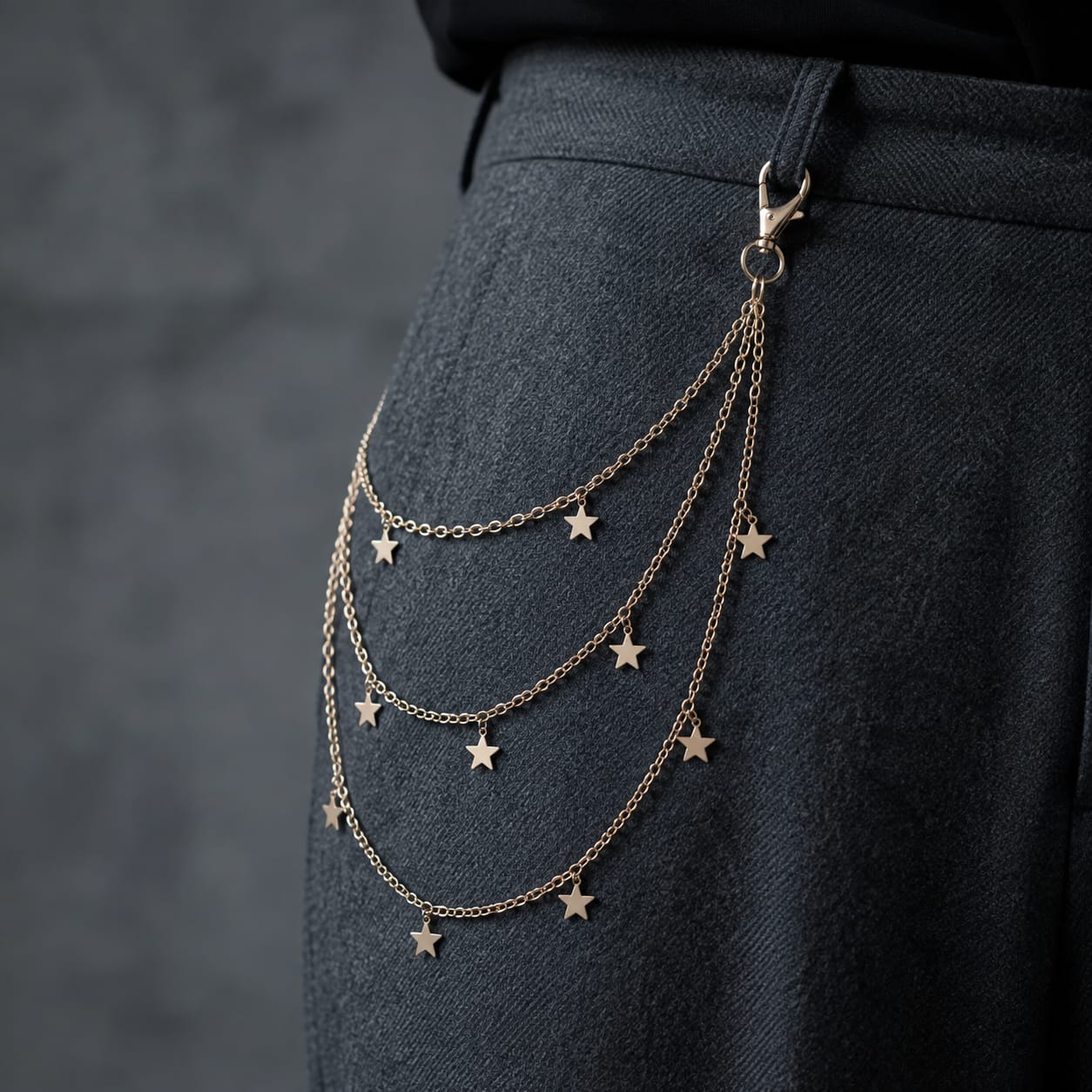 Golden Star Layered Jeans Chain