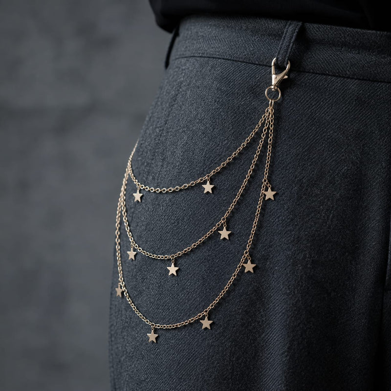Golden Star Layered Jeans Chain