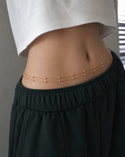 Golden Bead Layered Waist Chain