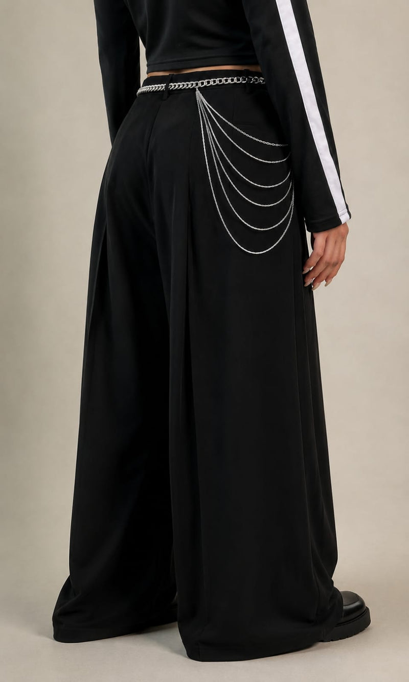 Multi-Chain Wide-Leg Trousers
