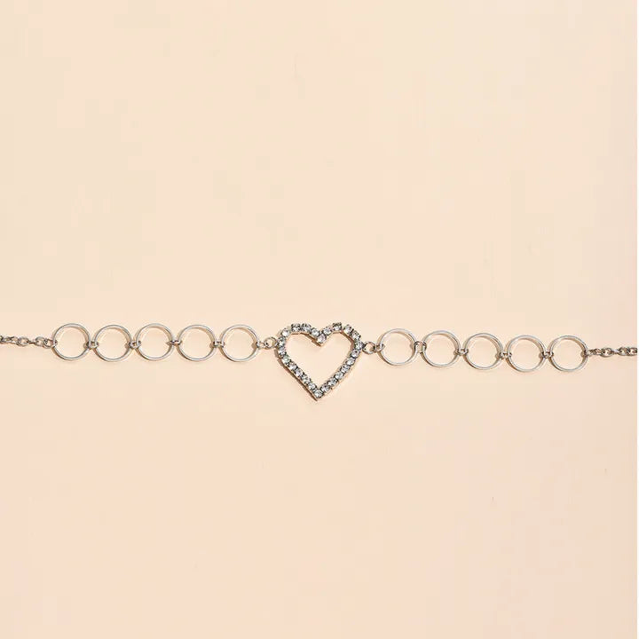 Crystal Heart Waist Chain