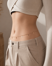 Dainty Rose Gold Minimalist Charm Waist Chain