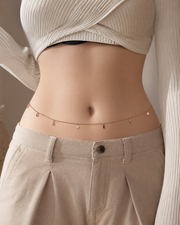 Dainty Rose Gold Minimalist Charm Waist Chain