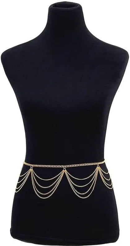 Gold Multi-Layer Adjustable Waist & Belly Chain