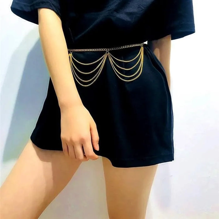 Gold Multi-Layer Adjustable Waist & Belly Chain
