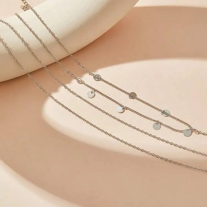 Sparkly Silver Water Drop Body Chain
