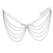 Multi-Layer Silver Body Chain & Hip Belt Jewelry