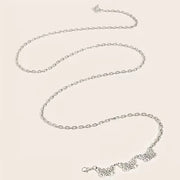 Silver Butterfly Chain Belt with Dangling Tail Charm