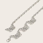 Silver Butterfly Chain Belt with Dangling Tail Charm
