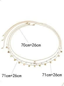 Modern Pearl & Beaded Statement Belt