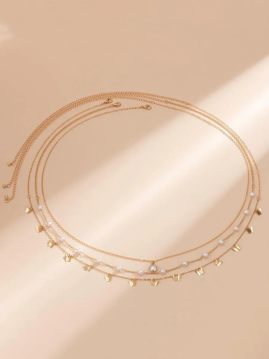 Modern Pearl & Beaded Statement Belt