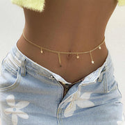 Gold Minimalist Star Charm Waist Chain