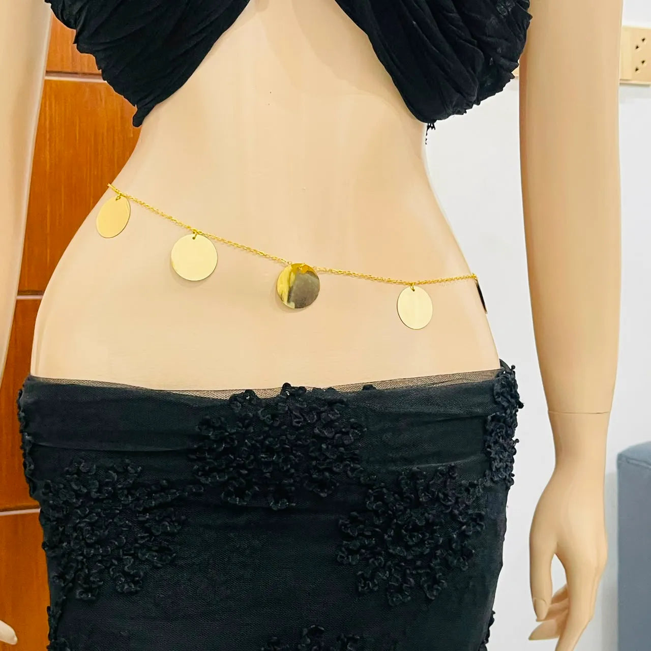 Gold Coin Charm Waist & Belly Chain Body Jewelry