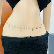 Silver Star Charm Dangle Waist Chain