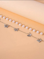 Pearl & Butterfly Double Waist Chain