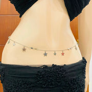 Silver Star Charm Dangle Waist Chain
