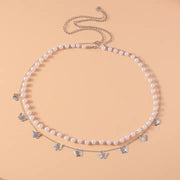 Pearl & Butterfly Double Waist Chain