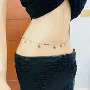 Silver Star Charm Dangle Waist Chain