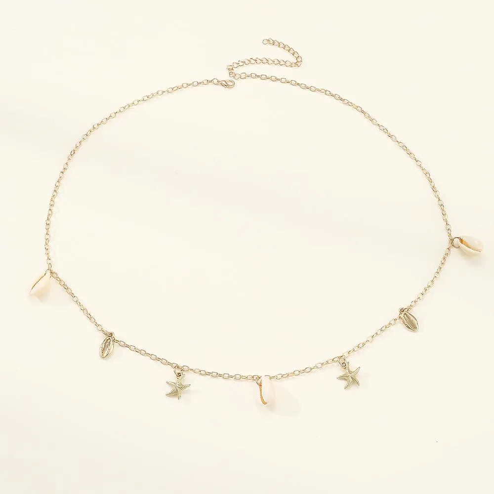 Sea Shell & Starfish Charm Beach Waist Chain