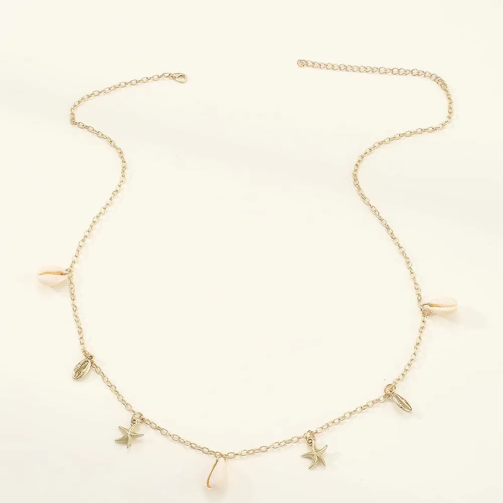 Sea Shell & Starfish Charm Beach Waist Chain